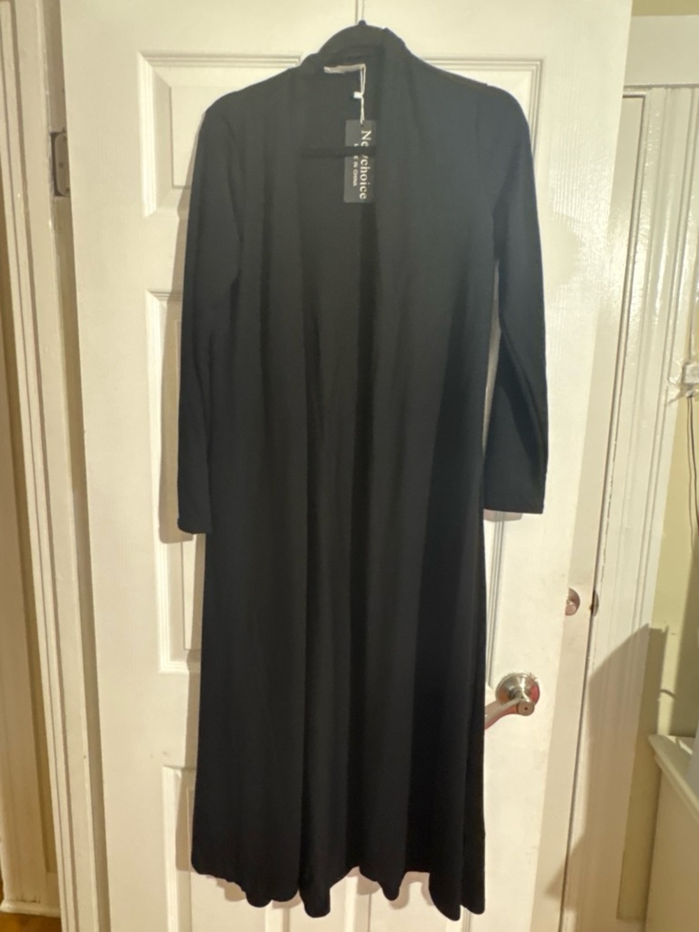 Long black cardigan